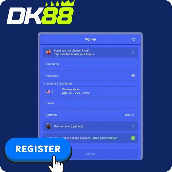 Register DK88 Casino Malaysia