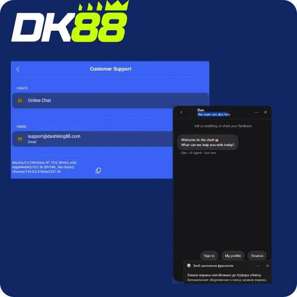 Security & Support in App